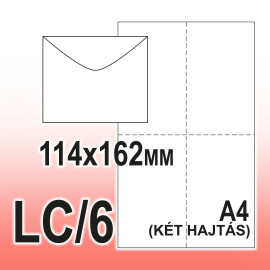 LC/6 (114x162mm) Enyvezett Boríték