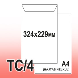 Boríték nyomtatás TC/4 (229x324mm) szilikonos